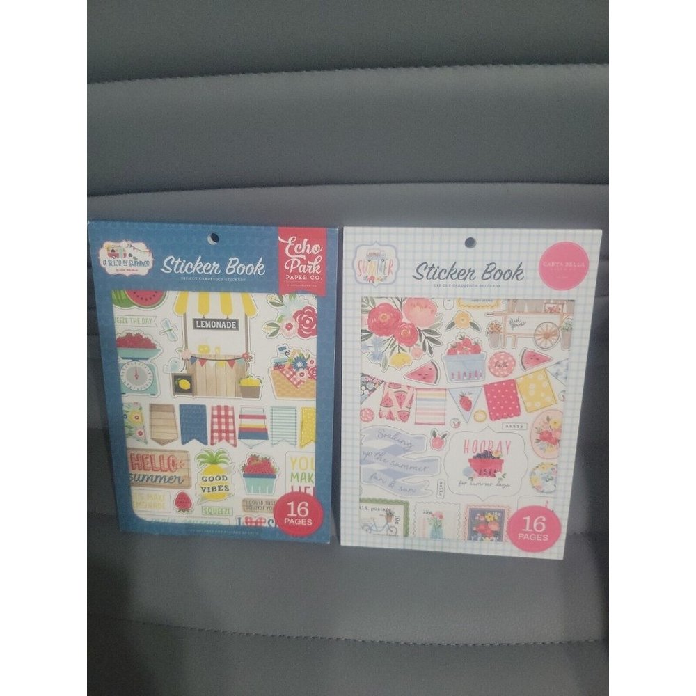 Echo Park Sticker Books "Summer" And "A Slice Of Summer"